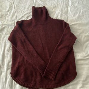 French Connection Deep Red Turtleneck Sweater